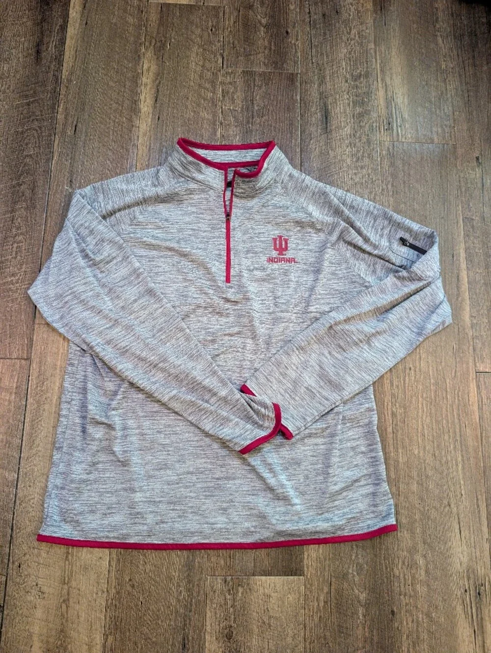 Indiana Hoosiers Gray 1/4-Zip Pullover Size Large